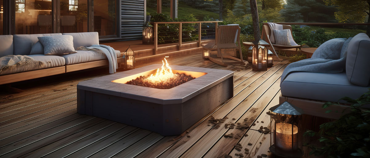 gas fire table